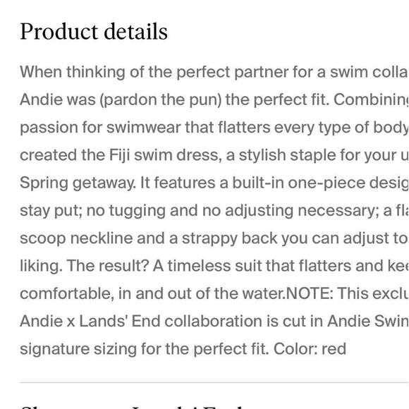 Land's End Red Andie Tugless Fiji X back swim dress dark wine abstract floral S - Picture 6 of 8